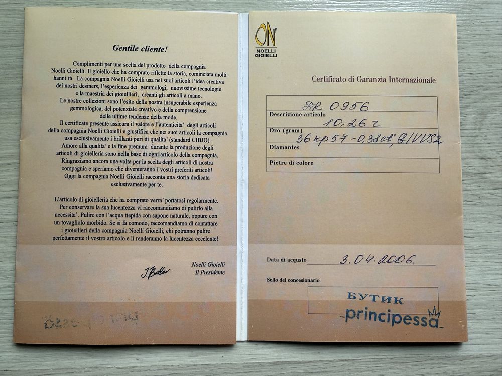 Стильна каблучка з діамантами від італійского бренду