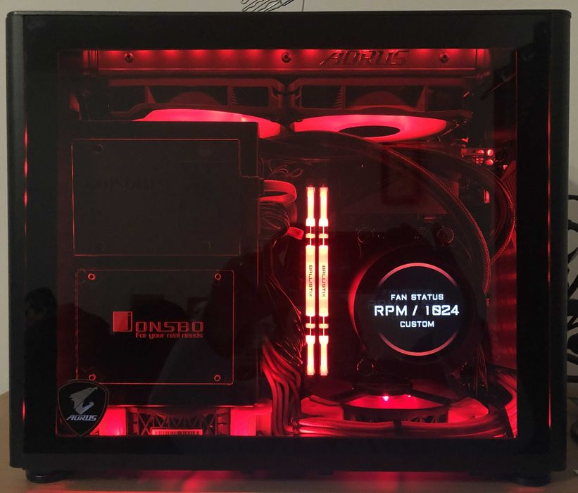 Caixa ITX Jonsbo A4 - Vidro Temperado - Cabo Riser Gen4 - SFF Mini-ITX