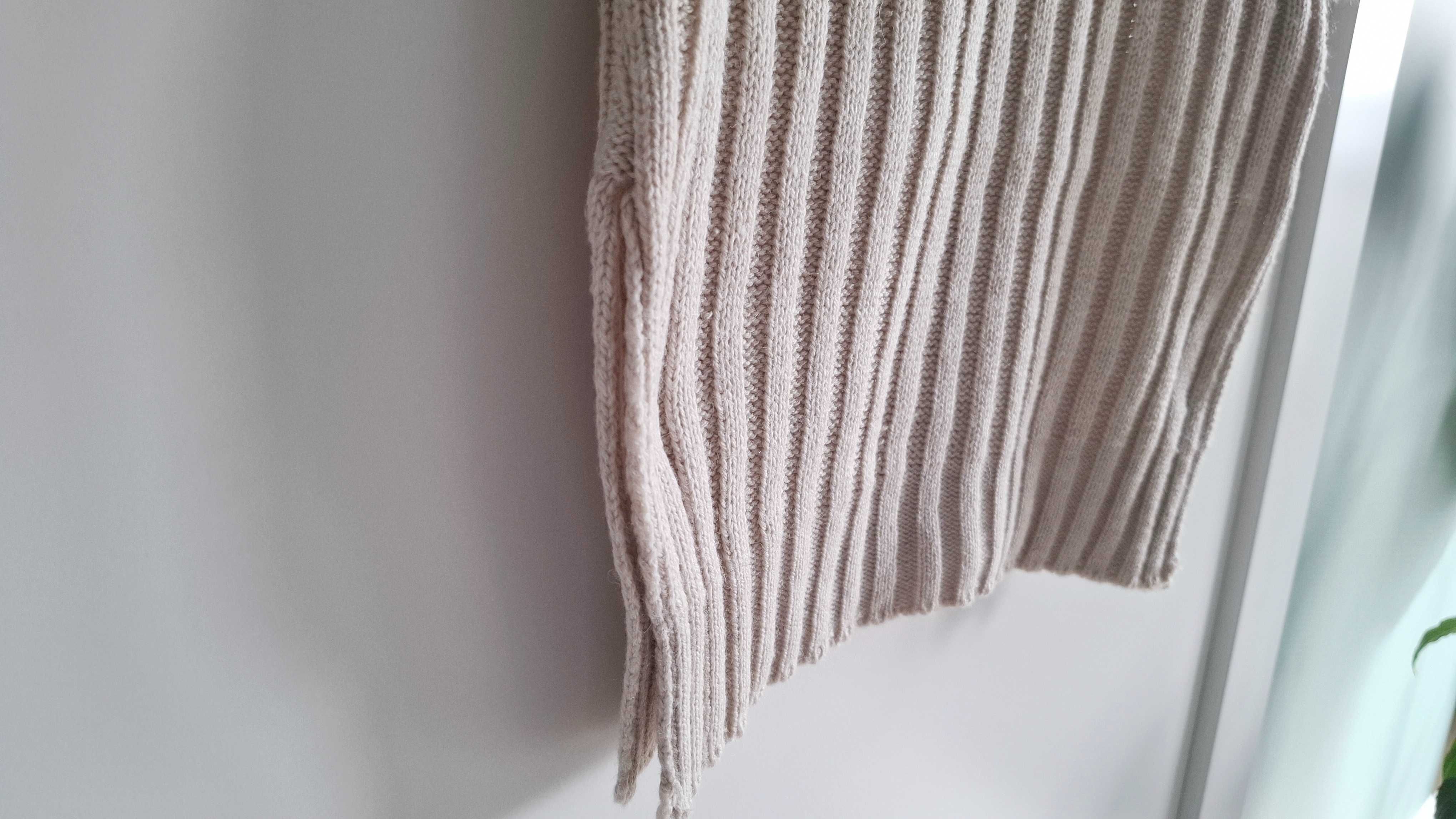 Sukienka sweter tunika beżowa XS S ciążowa