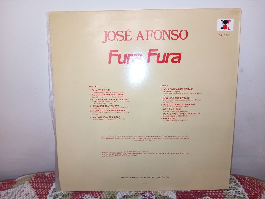 Discos vinil José Afonso  (fura fura)