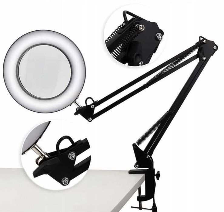 Lampa LED Kosmetyczna Lupa Szkto Powiekszajace Do Salonu Kreslarska