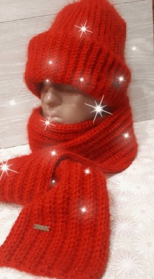 Комплект шапка та шарф