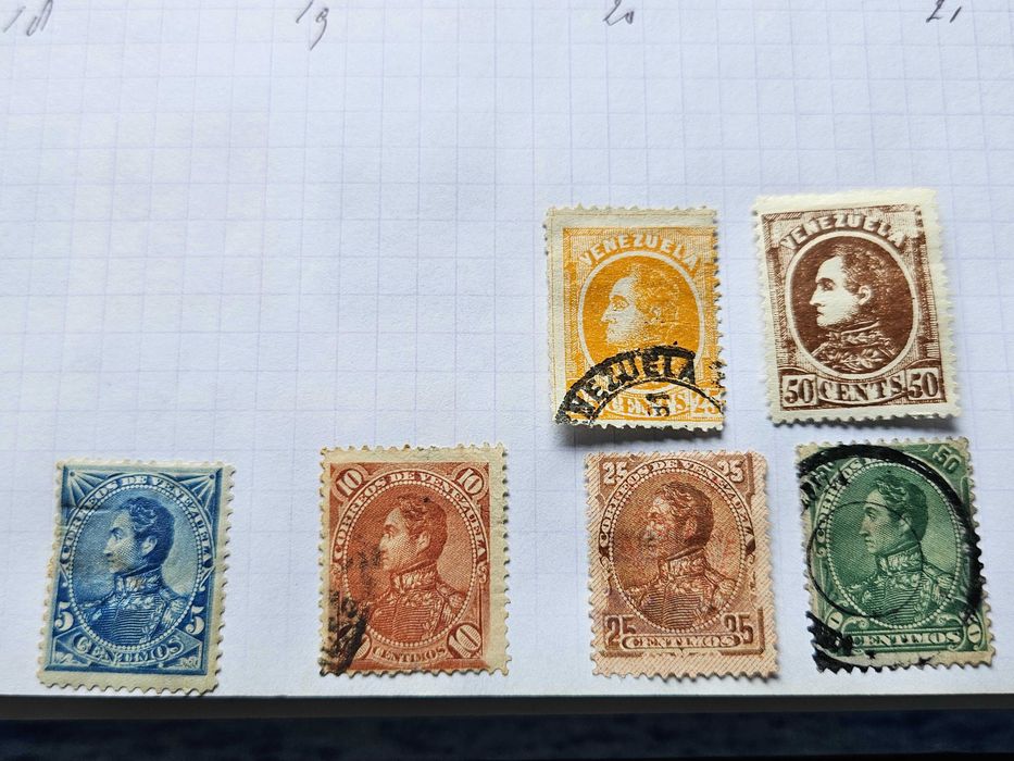 Klaser ze Znaczkami Wenezuela Zbiór lata 1880/1995 Simon Bolivar Mi 26