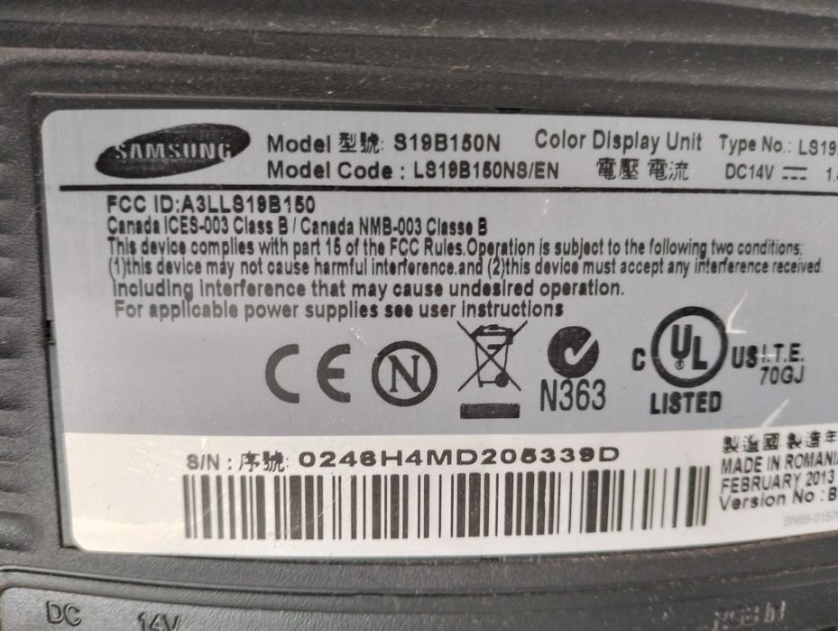 Monitor Samsung 15/19