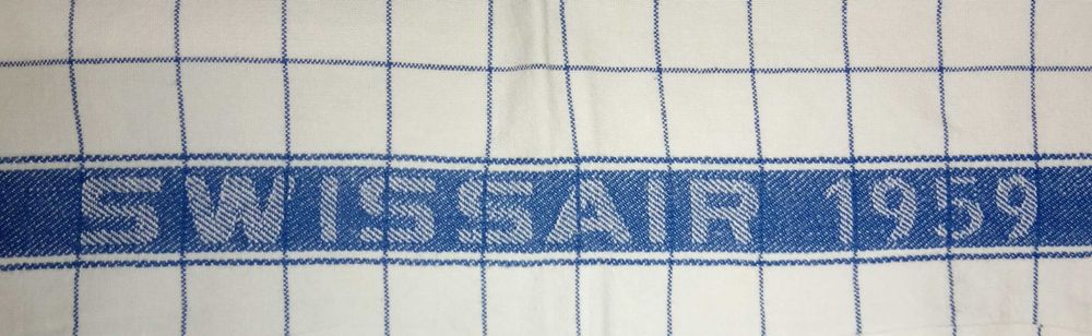 Pano de tabuleiro, SWISSAIR 1959, por 5€