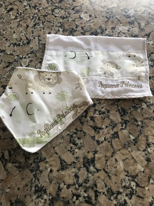 Babete e pano, para menina ou menino
