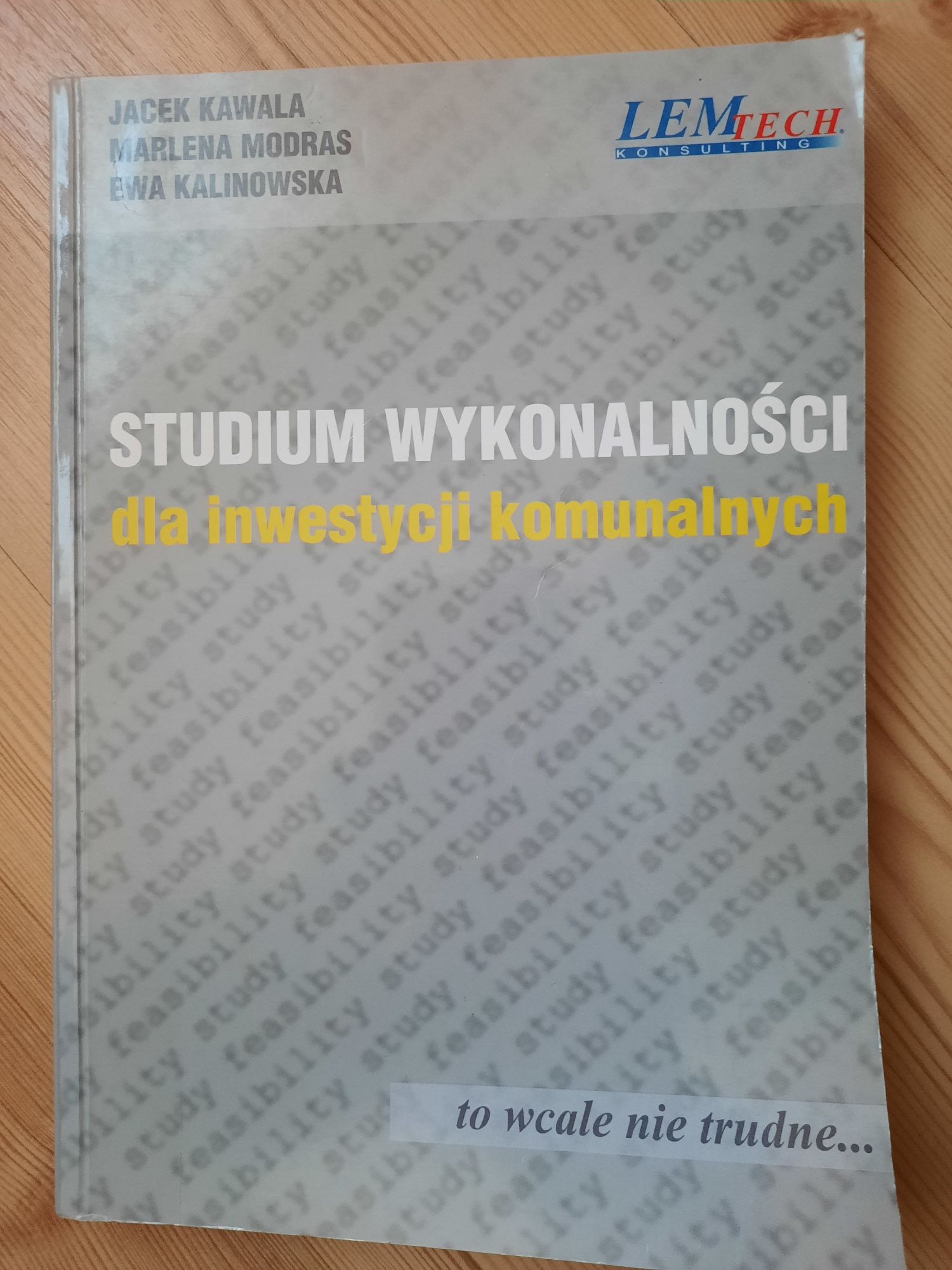 Książka Studium wykonalności dla inwestycji komunalnych