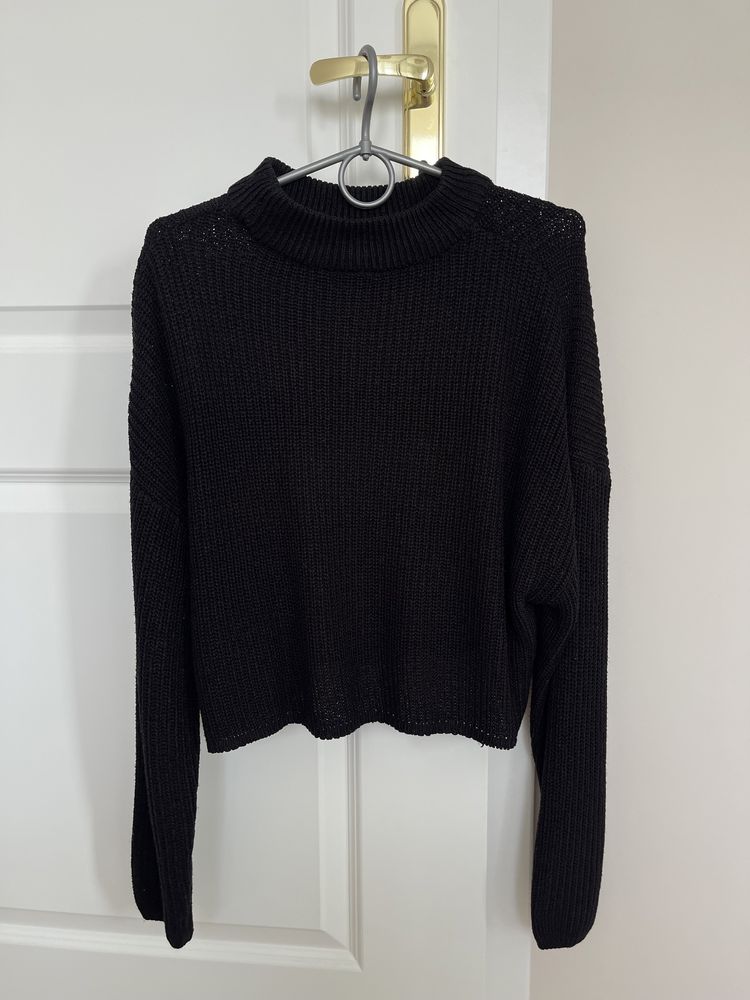 Czarny damski sweter H&M rozmiar L