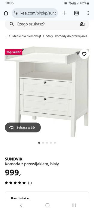 Ikea sundvik komoda z przewijakiem