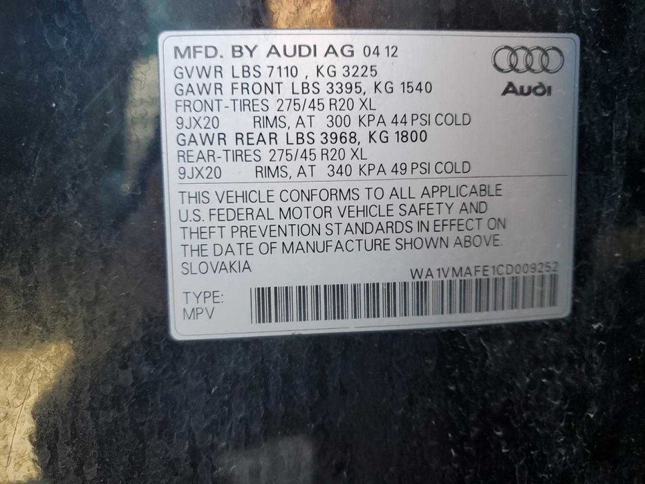 2012 Audi Q7 Prestige 3.0 Diesel