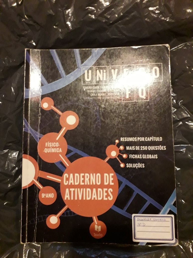 Universo FQ - caderno de atividades de físico-química do 9° ano