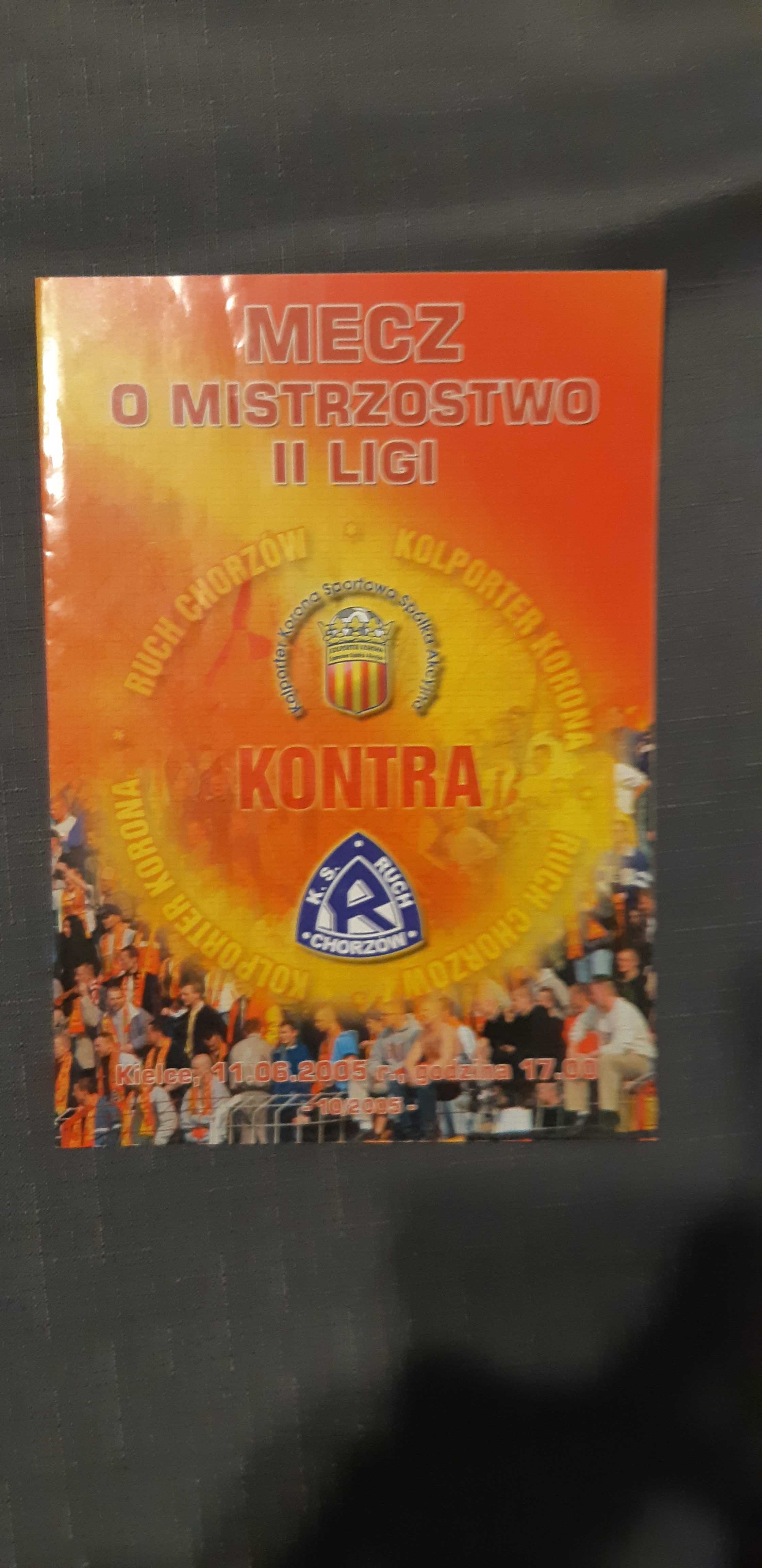 program meczowy Korona Kielce - Ruch Chorzów 11.06.2005