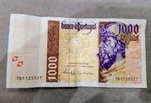 Nota de 1000 escudos de 1998
