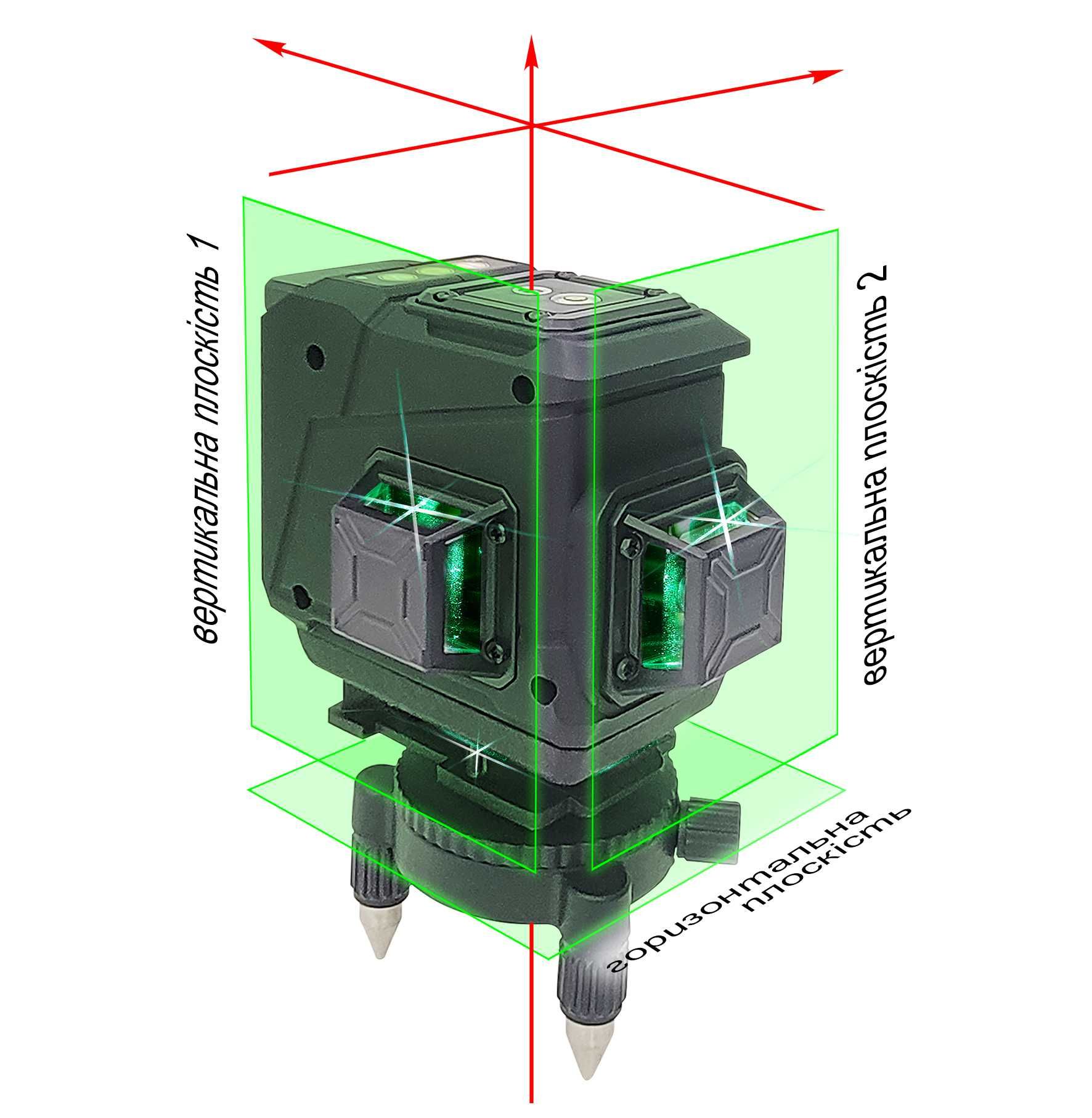 Лазерний невилір HORIZONT LINE 3D зі штативом 2.1 метра