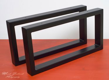Nogi do szafki stolika stołu loft metalowe 40x20cm czarny mat