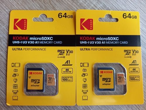 Карта пам'яті Kodak micro sd  64 ГБ Class 10 C10/U3/V30/A1 / 220 грн.