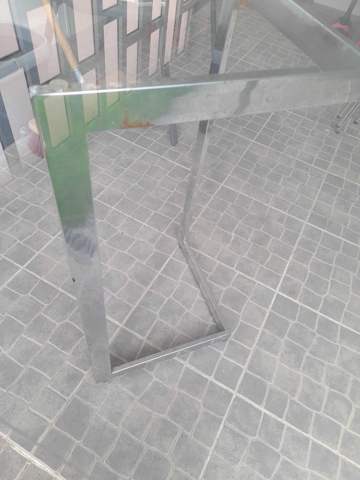 mesa de vidro...