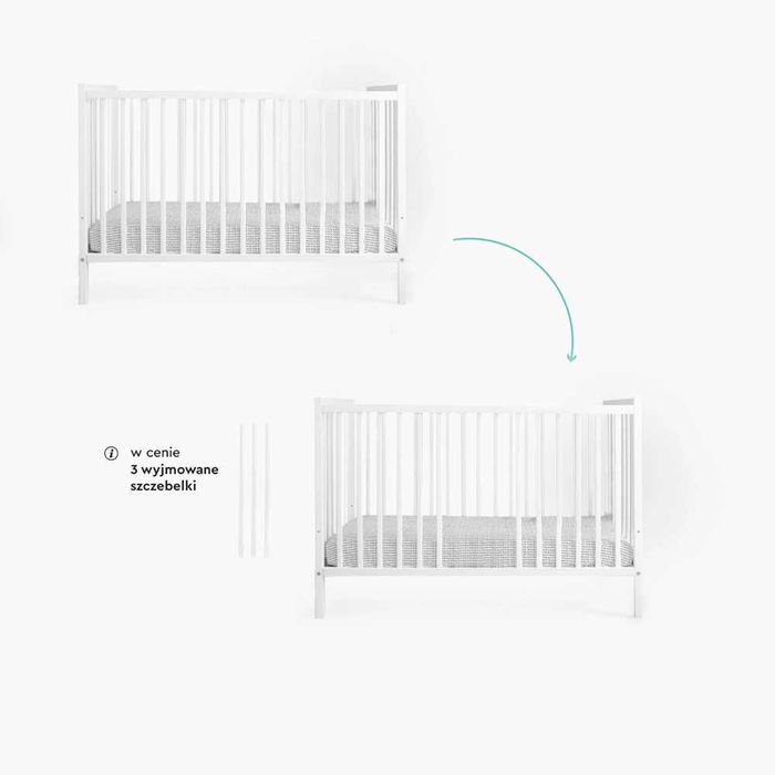 Łóżeczko niemowlęce Dream Cot 120x60 wraz z materacem