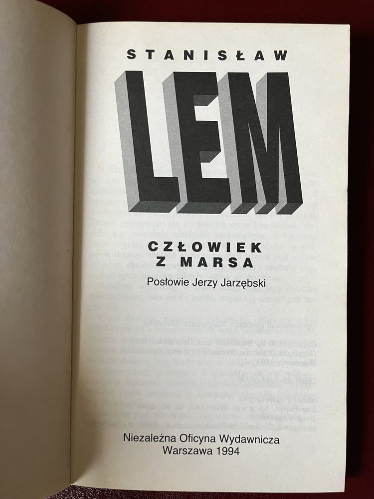 Człowiek z Marsa - Stanisław Lem, wydawnictwo Nowa