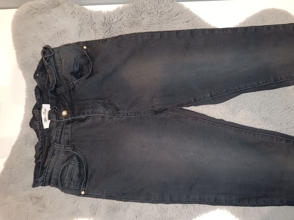 Czarne jeansy slim z wysokim stanem L