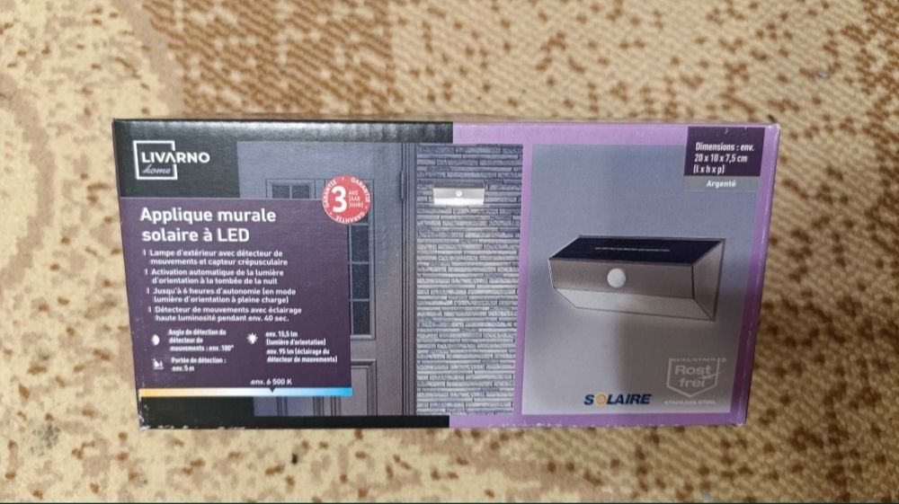 Світильник фонар led на сонячній батареї з датчиком руху