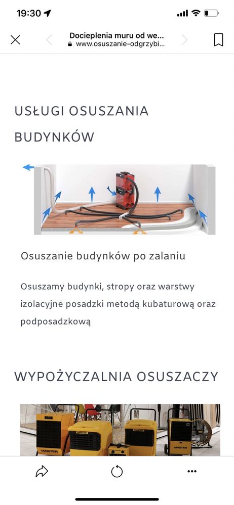 Wynajem osuszaczy. Osuszanie budynków. Osuszacz.usuwanie wilgoci