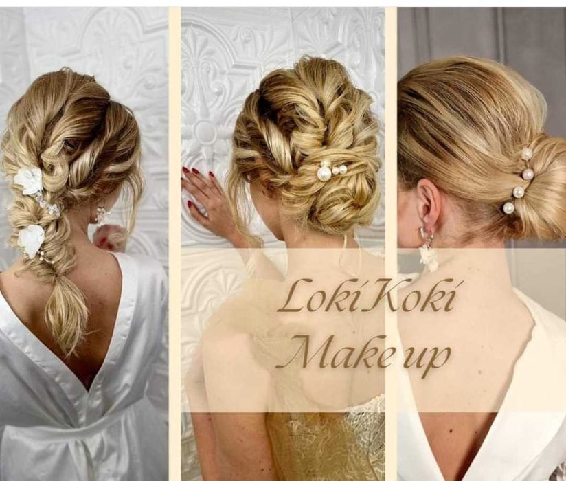 Fryzury okolicznościowe makijaż