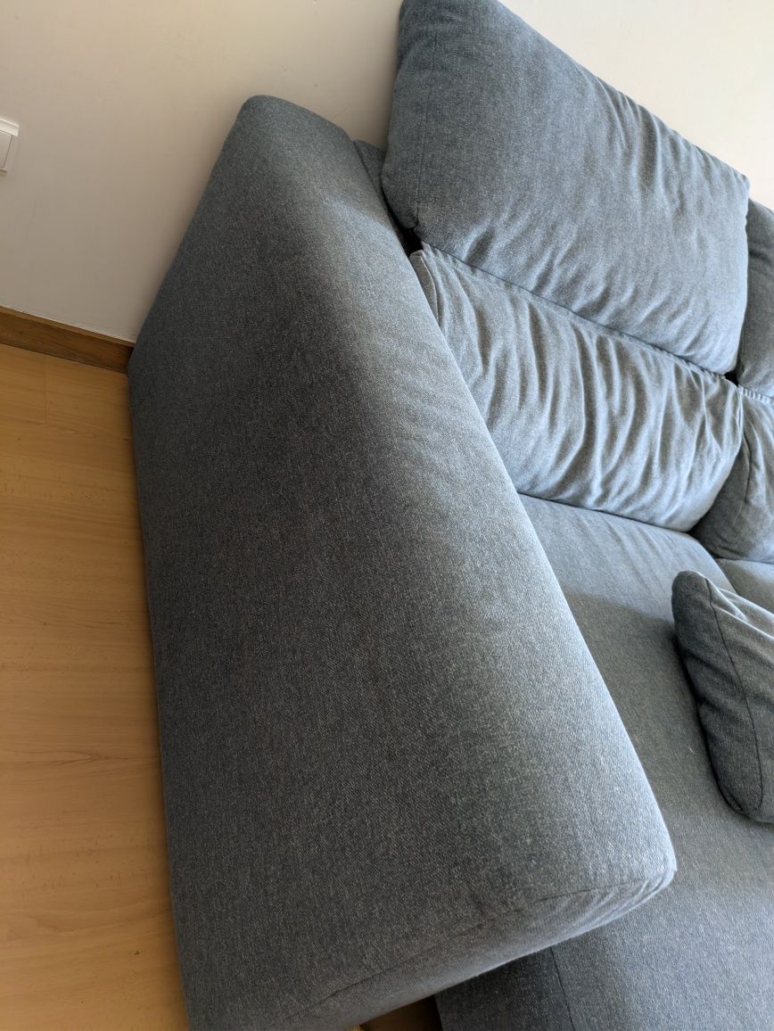 ESKILSTUNA Sofá 3 lugares c/chaise longue, Gunnared azul