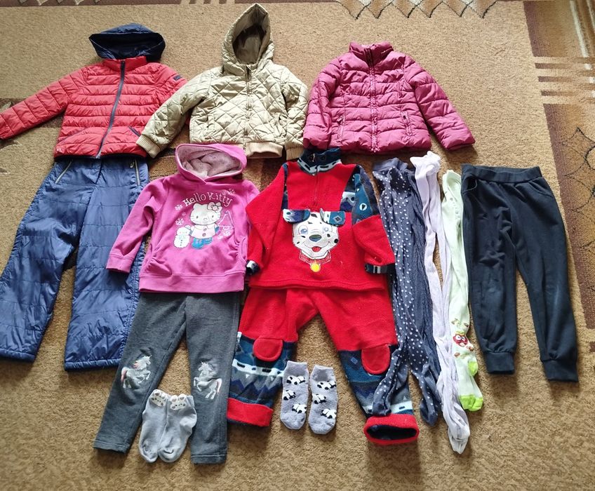 Пакет теплих речей дівчинці 5-6 років, ріст 116-122