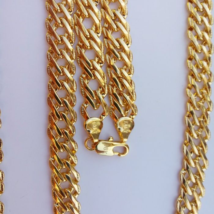 Złoty łańcuszek plus złota bransoletka,grawer,18k,750,ITaly,NOWY,ROMBO