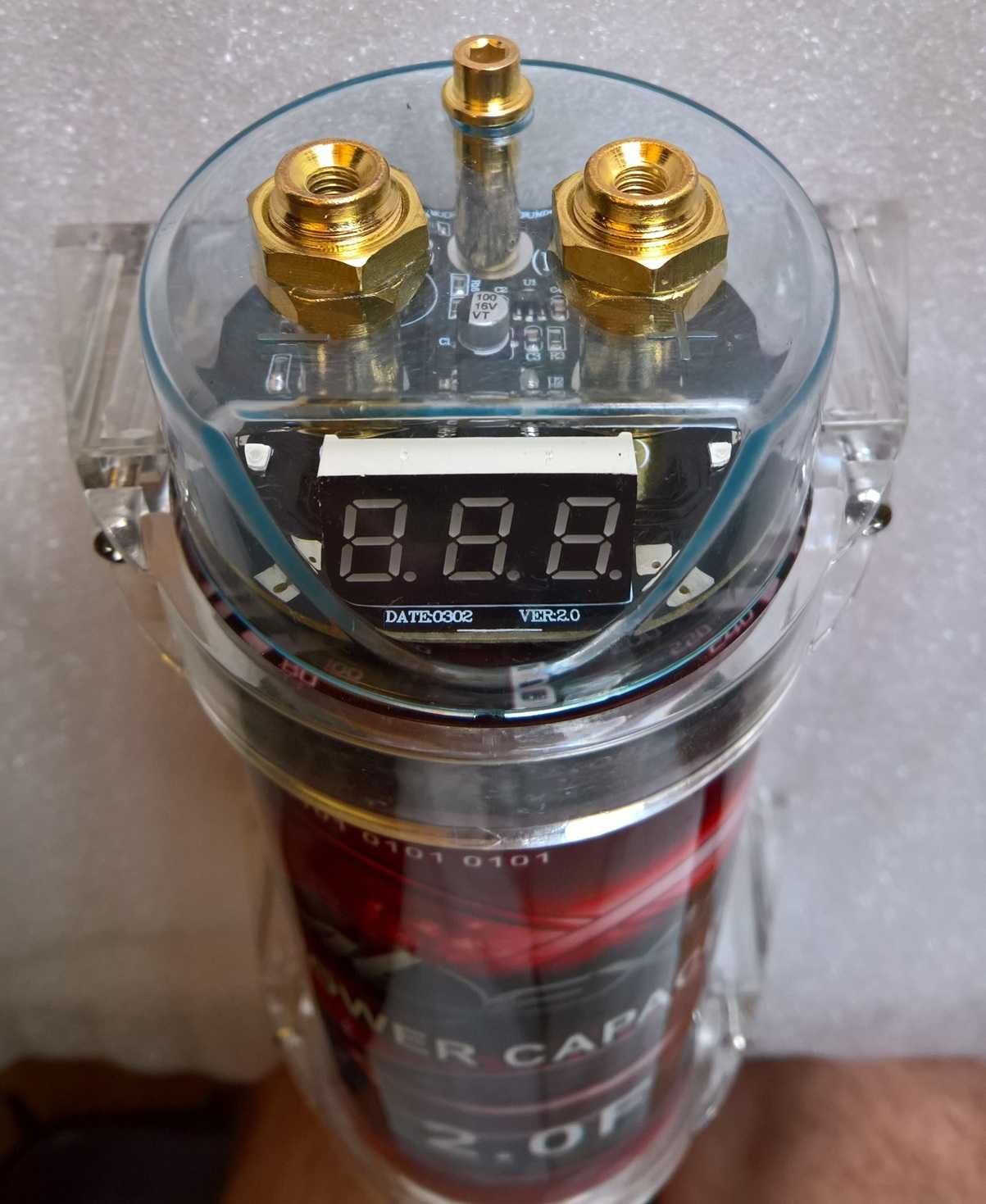 Kondensator samochodowy 2F 12V Audio Car PowerCap do wzmacniacza