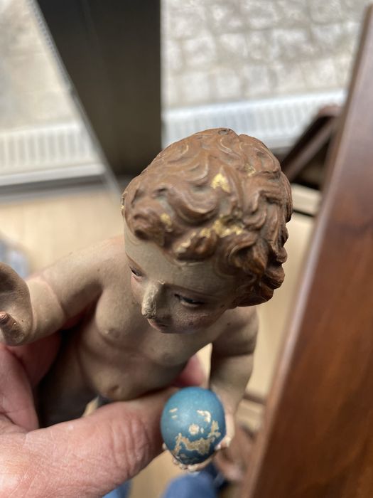 Nossa senhora das graças em madeira com menino Jesus