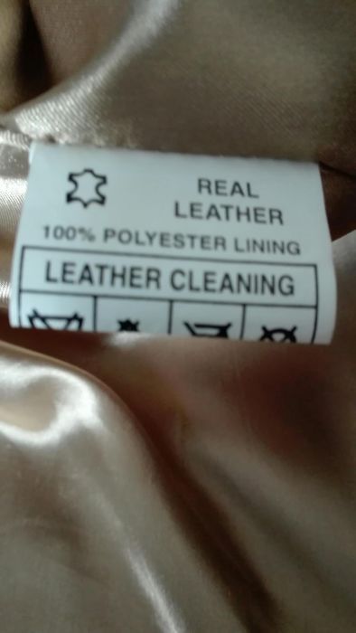 Płaszcz skórzany piękny kolor beżowy r. 40