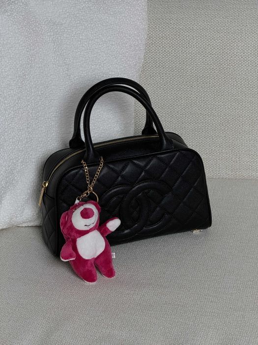 Жіноча Сумка Chanel Vintage CC Quilted Caviar Bowling Bag