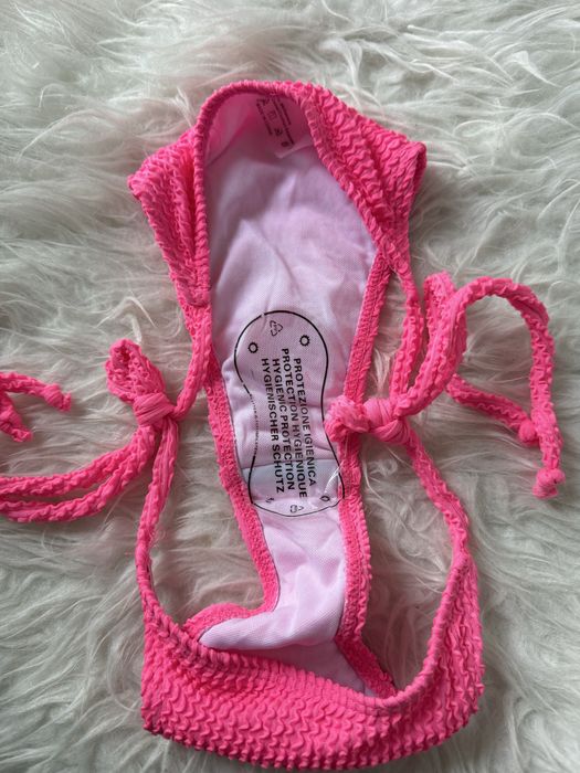 Kostium Stroój kąpielowy dwucześciowy rozowy wiazany nowy S