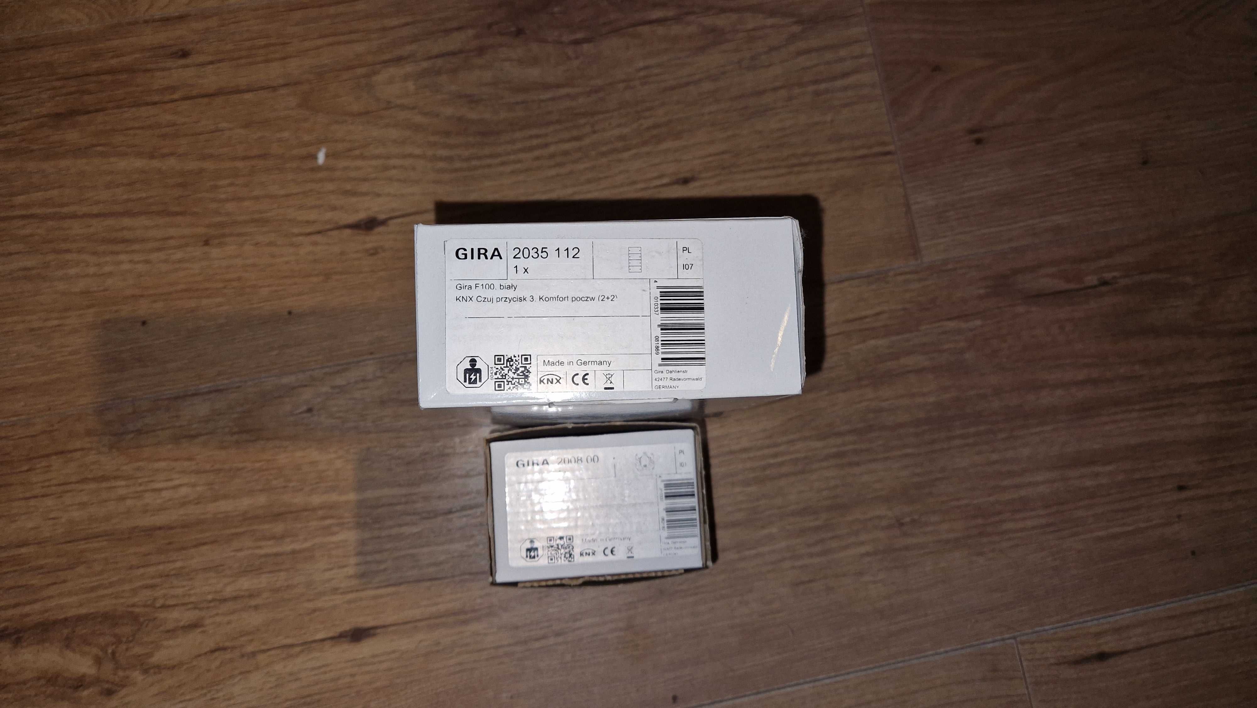 GIRA KNX  czujnik przycisk 3 Komfort 4x (2+2) i łącznik magistrali