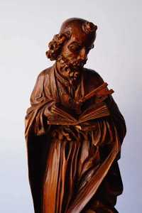 Drewniana rzeźba figura Święty Piotr drewno
