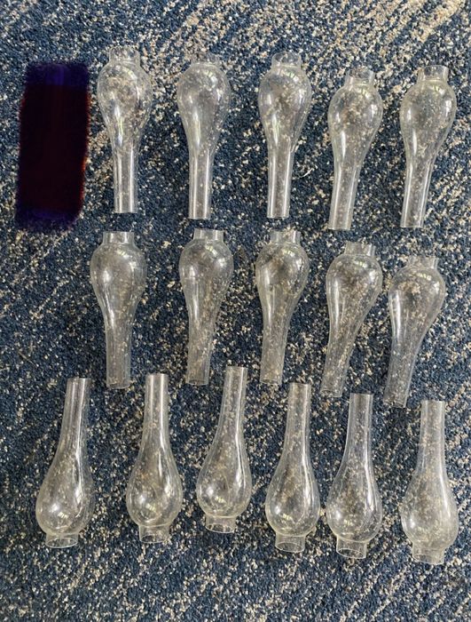 Zestaw 16 Klosz kominek cylinder do lampy naftowej