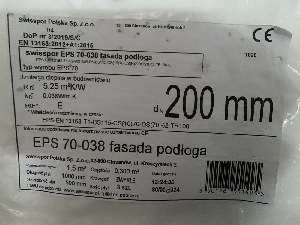 Styropian swisspor EPS 70- 038 20cm