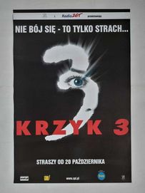 Plakat filmowy oryginalny - Krzyk 3 (2 wersje plakatu)