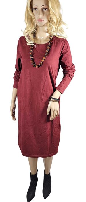 Nowa bordowa bawełniana ciążowa sukienka 36,S/38,M BonPrix Mama BPC