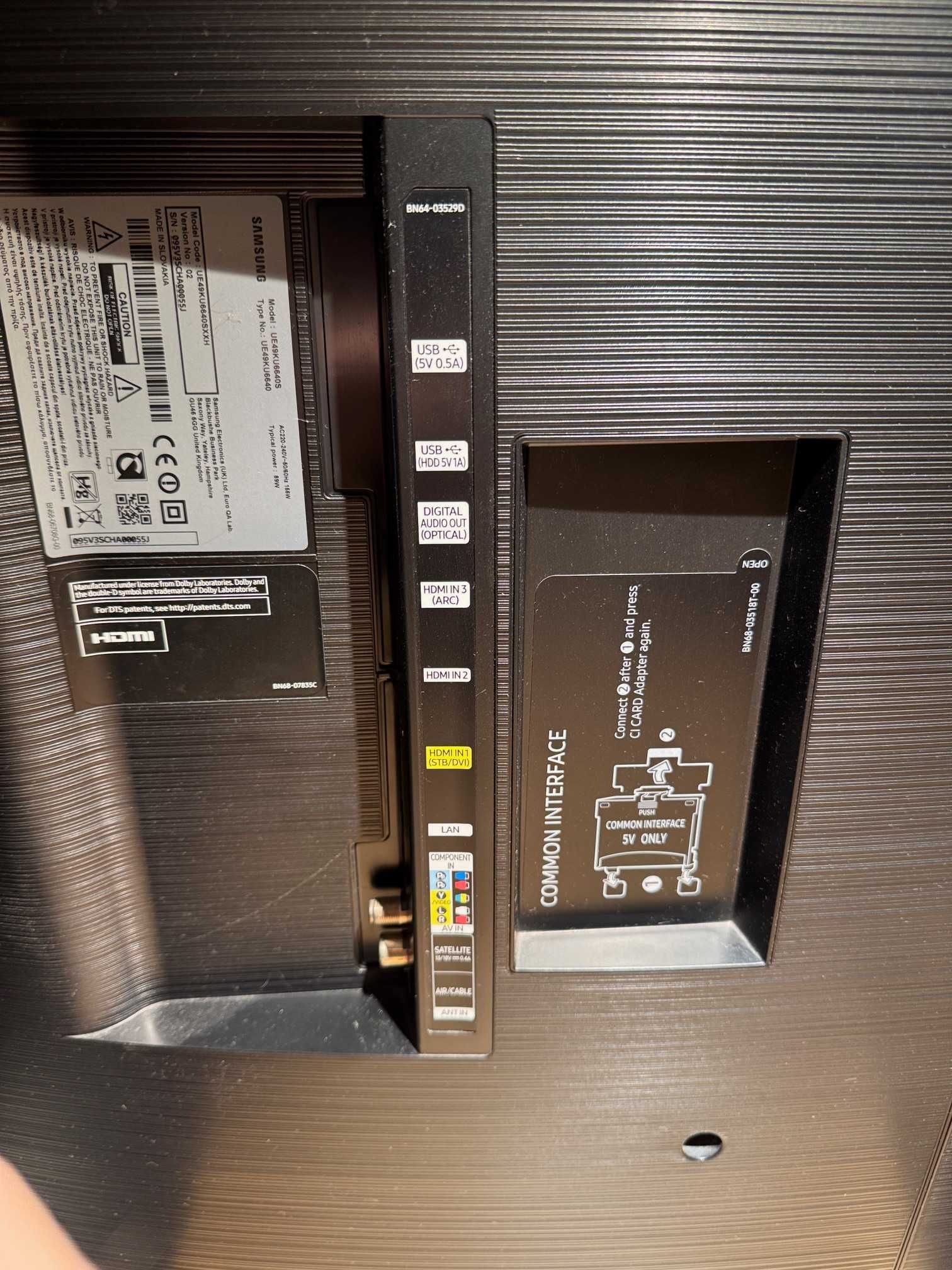 Samsung  UE49KU6640SXXH Curved  uszkodzony