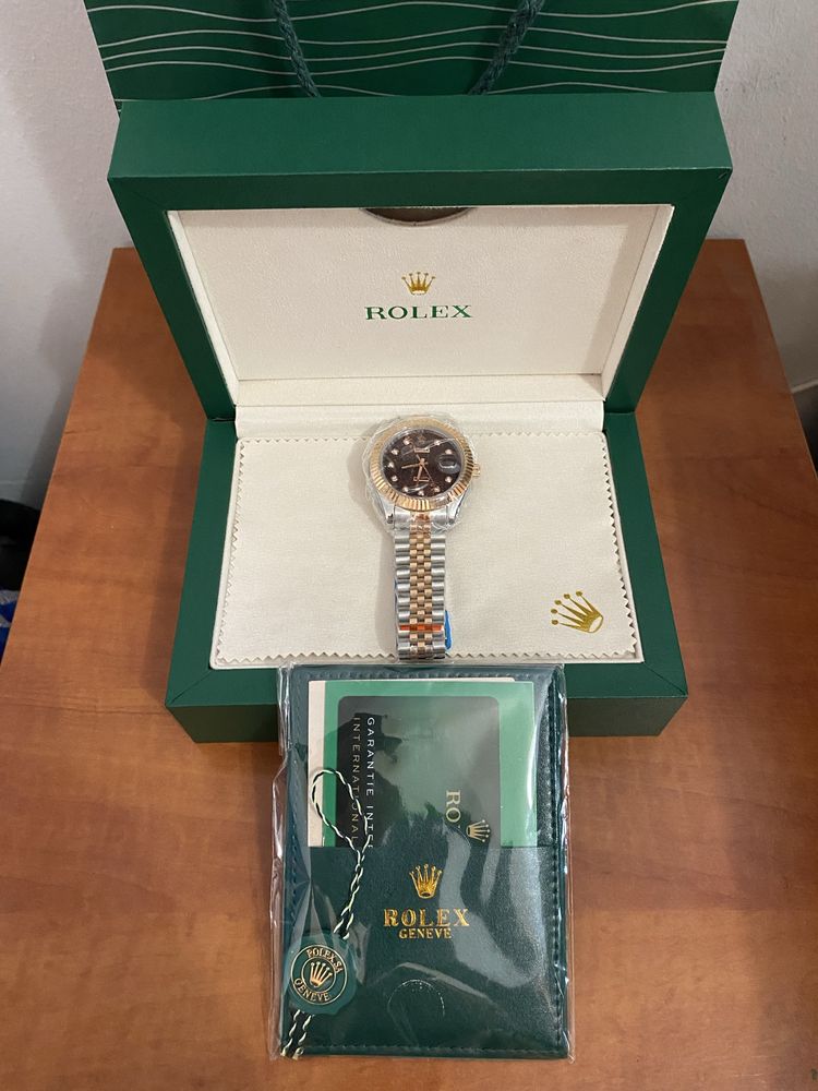 Rolex Datejust Two-Tone 41mm Chocolate Diamond Dial *NOVO*