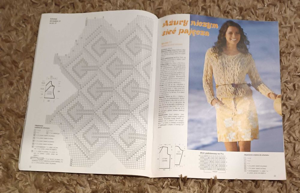 Sandra Extra na szydełko i druty nr 3/2007 modne sploty na lato