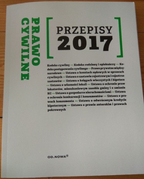 Prawo cywilne przepisy 2017 Kodeks cywilny