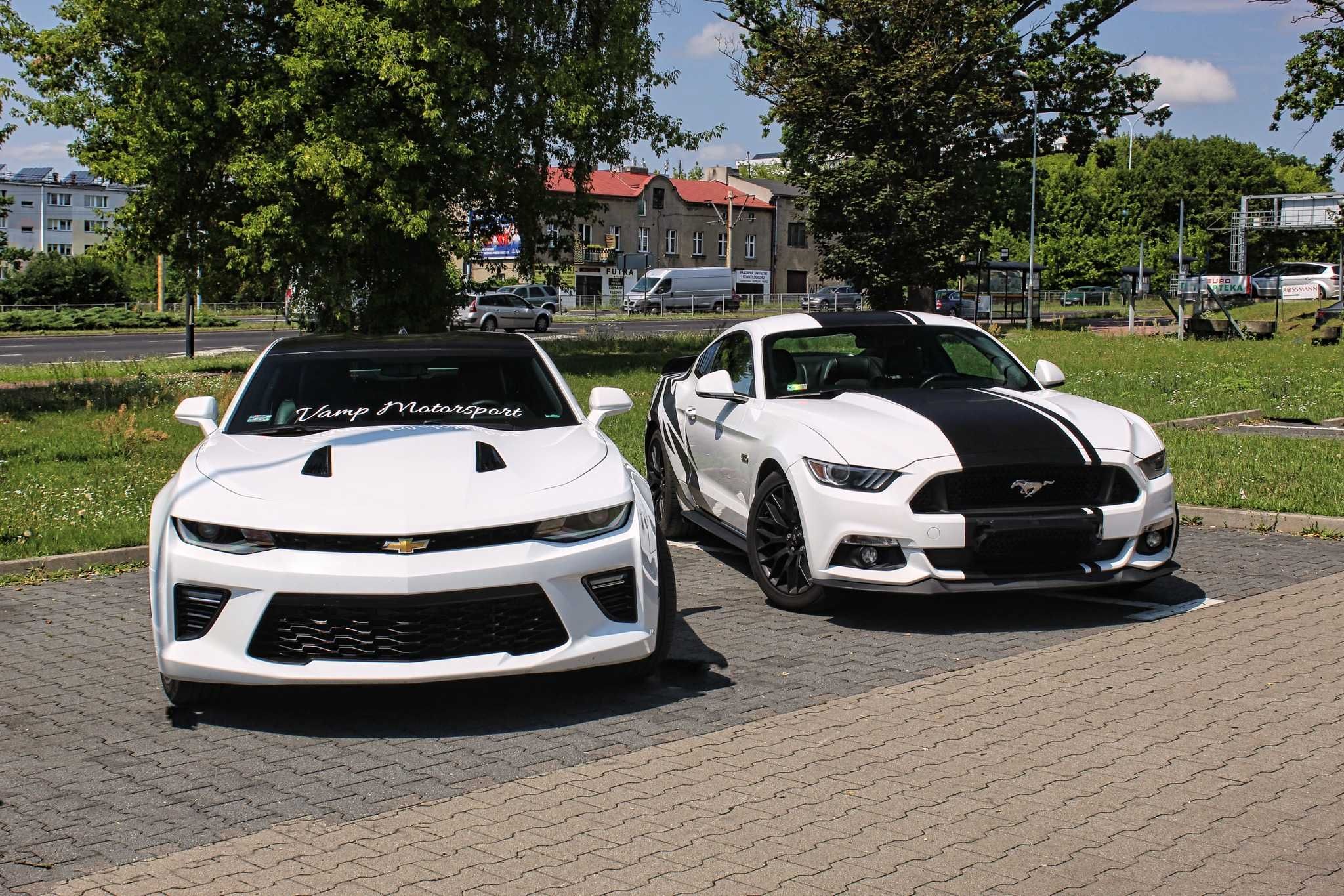 Nalepka na auto Imiona dekoracja auta na ślub Camaro Muscle Car