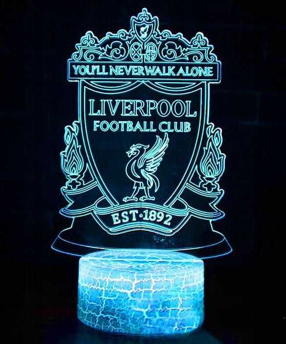 Lampka Nocna Dla Dzieci Liverpool 3D LED + Pilot