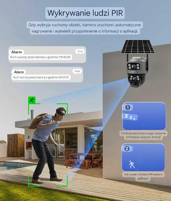 Kamera Solarna 4G na kartę SIM 8MP Obrotowa IP66