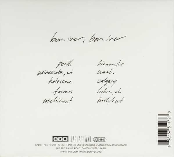 BON IVER cd Bon Iver          indie folk   foliua super 4 ad