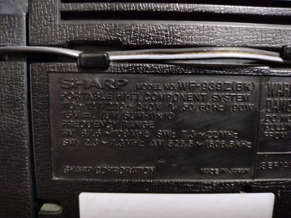 Super Sharp Wf939, radiomagnetofon, boombox, p.sprawny.